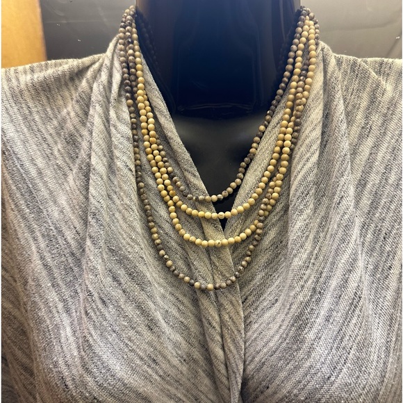 Jewelry - Beaded necklaces 2 versatile strands (gray & cream)